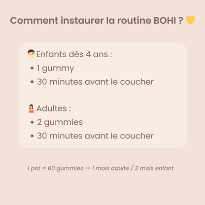 BOHI – Gummies Calme & Sommeil – Routine du soir pour enfants (et parents)